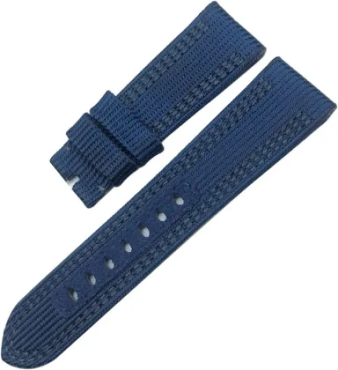 Bracelet de montre en nylon pour Panerai Luminor submersible PAM 24 mm 26 mm Bleu gris sans fermoir 24mm