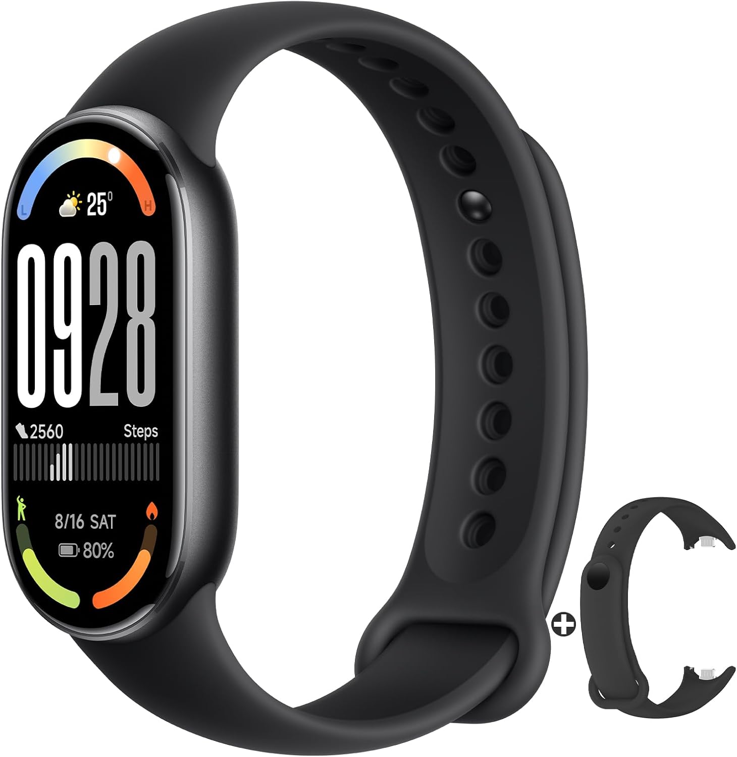 Mi Smart Band 10 (2025) - Écran AMOLED 1,72", 21 Jours d'Autonomie, Analyse Sportive, Étanche 5ATM, Suivi Santé (Cardiaque, SPO₂, Sommeil), Garantie 2 Ans (Noir)