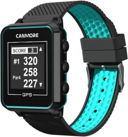TW353 Montre GPS de Golf pour Homme et Femme, écran LCD à Contraste élevé, Accessoire de Golf léger et Essentiel pour Les golfeurs, Vert/Noir
