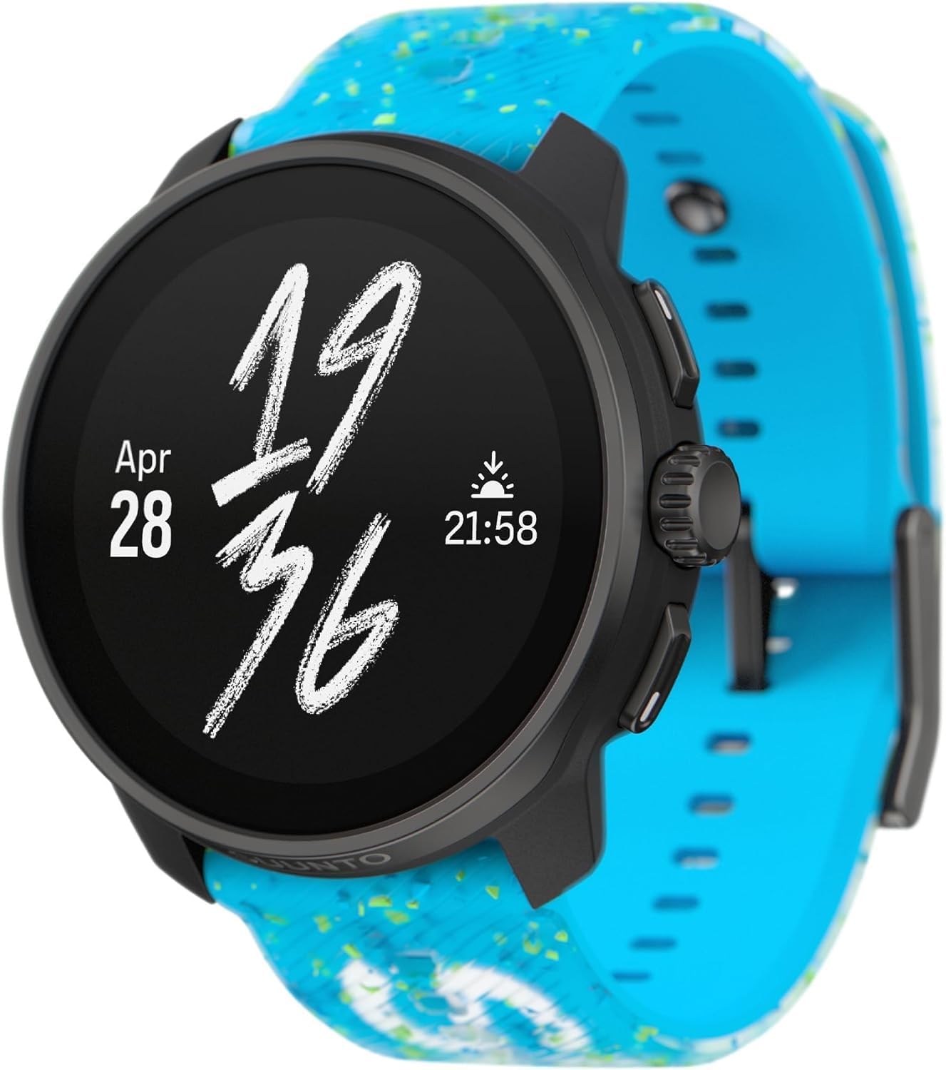 Race S Montre Sport Femme Homme, Tracker d'Activités GPS Running, Bi-Band GNSS, Carte Hors Ligne, Écran Tactile AMOLED, Smartwatch Cardiofréquencemètre Podomètre Altimètre, 13 Jours d'Autonomie Power blue
