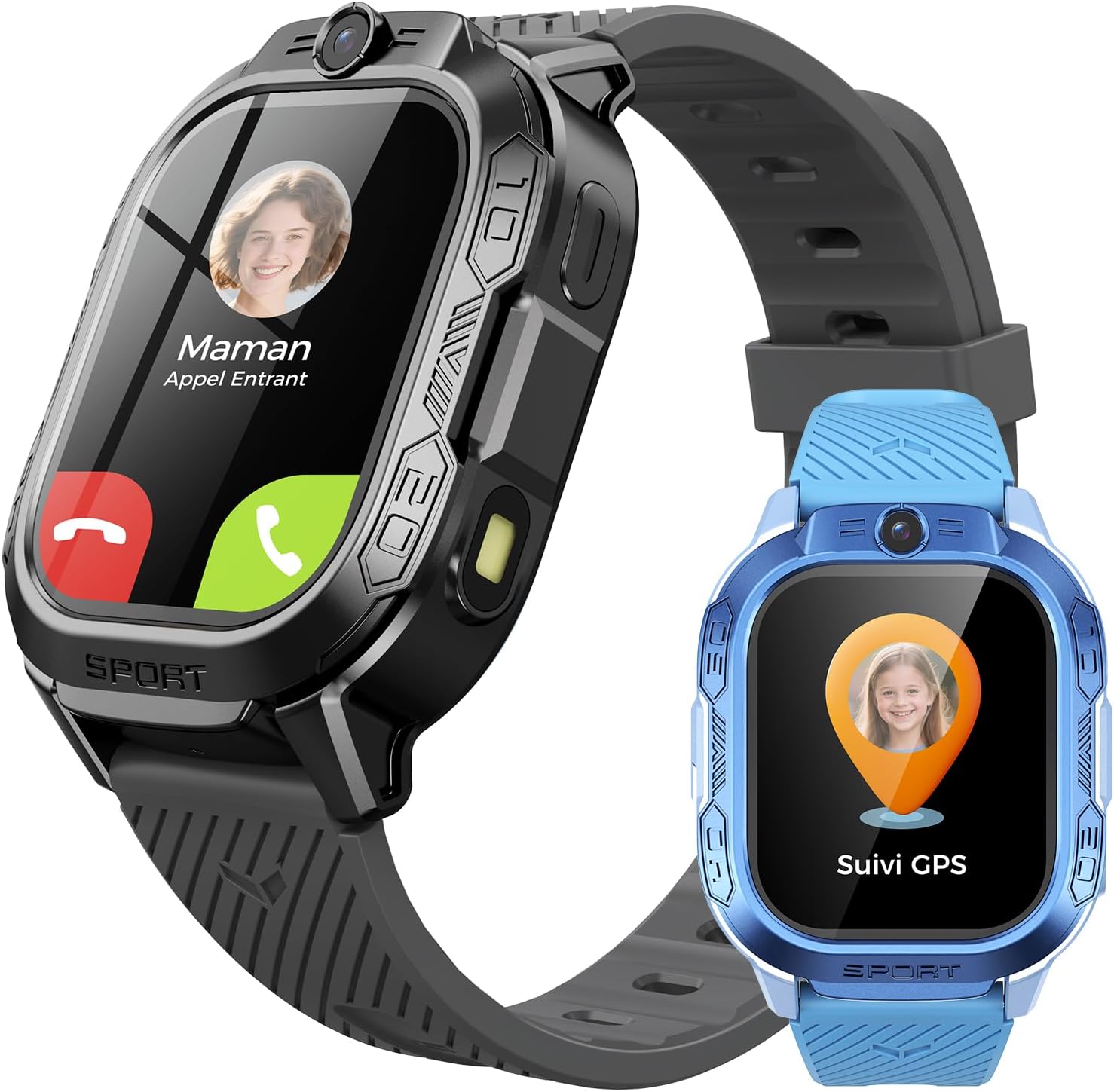 Montre Connectée Enfant GPS et Téléphone – ChatGPT AI Montre Intelligente avec Appels Vidéo, Chat Vocal, SMS, WiFi, 47 Jeux, Mode Scolaire, 4 Modes Sportifs, Cadeau pour Enfants dès 4-13 Ans (Gris)