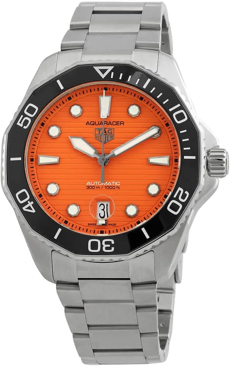 TAG Heuer Aquaracer WBP201F-BA0632 Montre automatique à cadran orange pour homme, Orange, 43 mm, Moderne