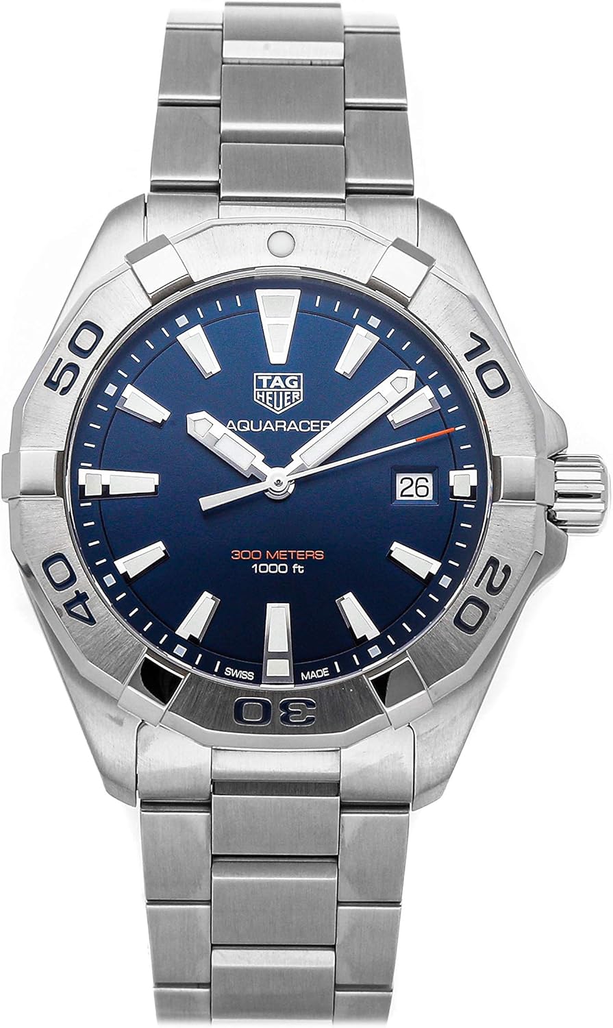 Tag Heuer Aquaracer Quartz (Batterie) Blue Dial Mens Watch WBD1112.BA0928 (Occasion), Montre de plongée, Montre de plongée
