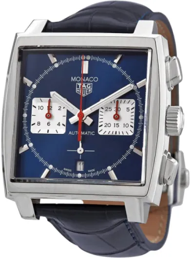 TAG Heuer Monaco CBL2111.FC6453 Montre chronographe automatique pour homme Cadran bleu, Chronographe, remontage automatique