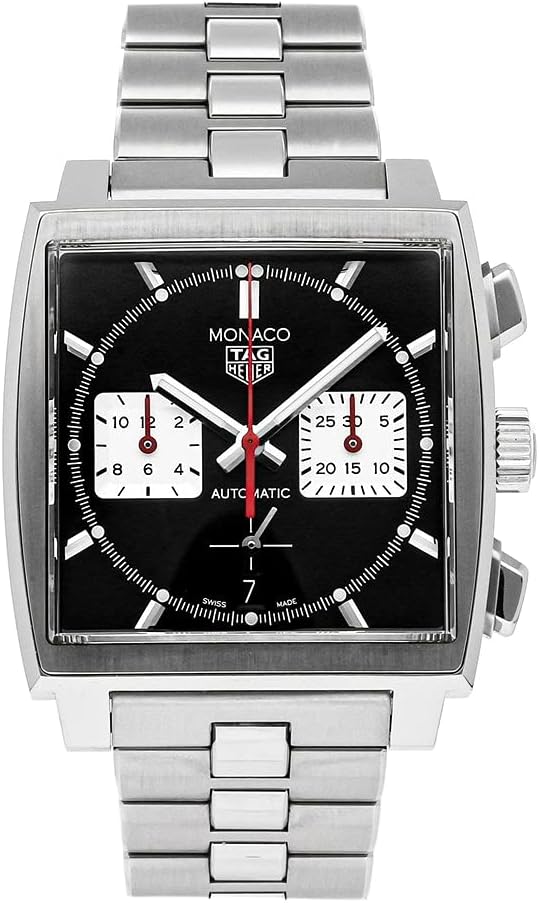 Tag Heuer Monaco CBL2113.BA0644 Montre automatique avec cadran noir, Noir , Bracelet