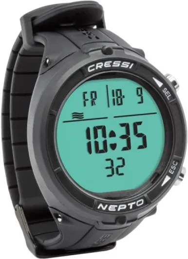 Montre Ordinateur de Plongée en Apnée, Taille Unique, Unisexe Adulte Noir