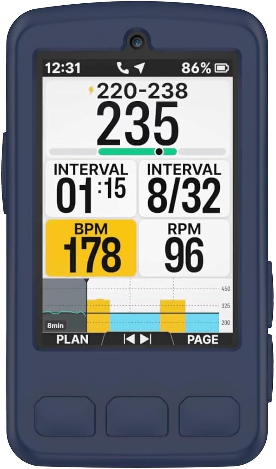 Coque Compatible avec Wahoo ELEMNT Roam V3 / Wahoo ELEMNT Roam 3, Boîtier de Montre en Silicone Souple, Anti-Rayures Housse.Bleu Nuit Wahoo ELEMNT ROAM V3 / ROAM 3 Bleu Nuit