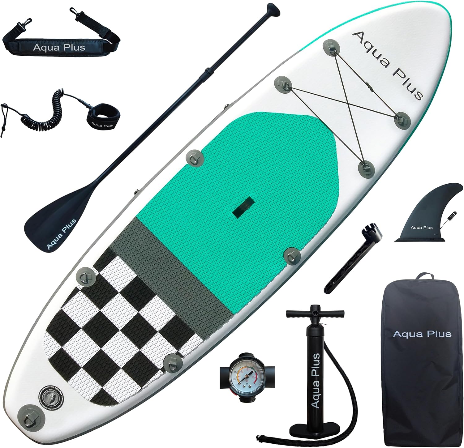 Sup Gonflable de 15 cm d'épaisseur pour Tous Les Niveau x de compétence Planche à pagaie Debout, pagaie, Pompe, Sac à Dos de Voyage ISUP, Laisse, bandoulière, Jeune, Adulte Échecs 3,5 x 83,8 x 15,2 cm