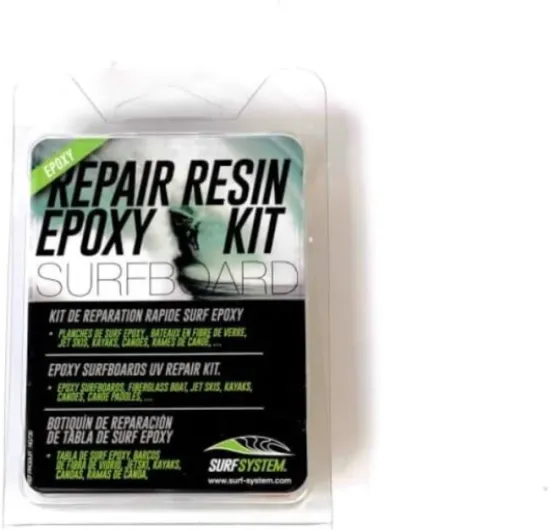 SURF SYSTEM Kit de réparation pour planche de surf époxy 30 ml Résine époxy Fiberfill Bâtons de mélange