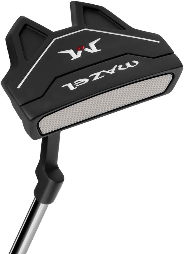 MAZEL Putter de Golf pour Homme droitier avec Couvre-tête, Insert de Lame de maillet de qualité supérieure avec Tige en Acier Inoxydable, 86,4 cm Poignée noire et bleue GS5 améliorée