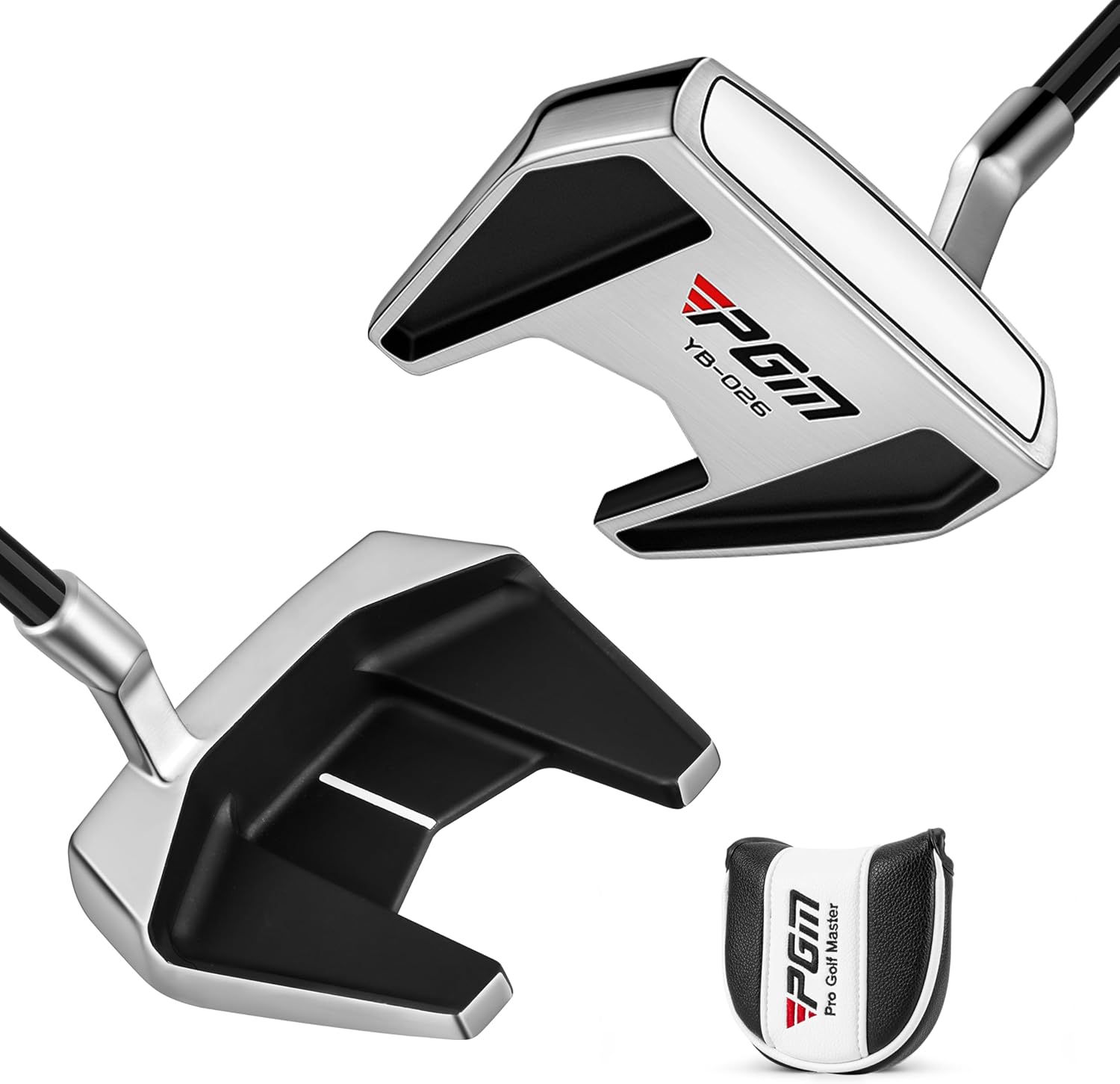 PGM Putter de golf sur pied – Club simple avec centre de gravité bas stable, haut pardon, avec aide à l'alignement