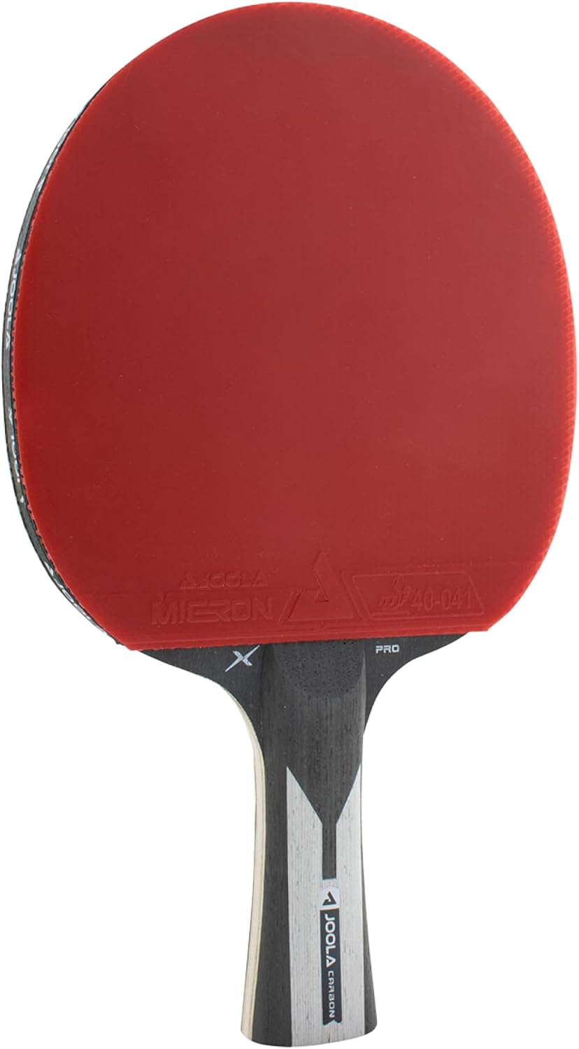 Raquette de Tennis de Table Carbon X Pro ITTF - Approuvée - pour Compétition - 7 étoiles Batte de Ping-Pong Noir/Gris éponge 2.0 MM Unique