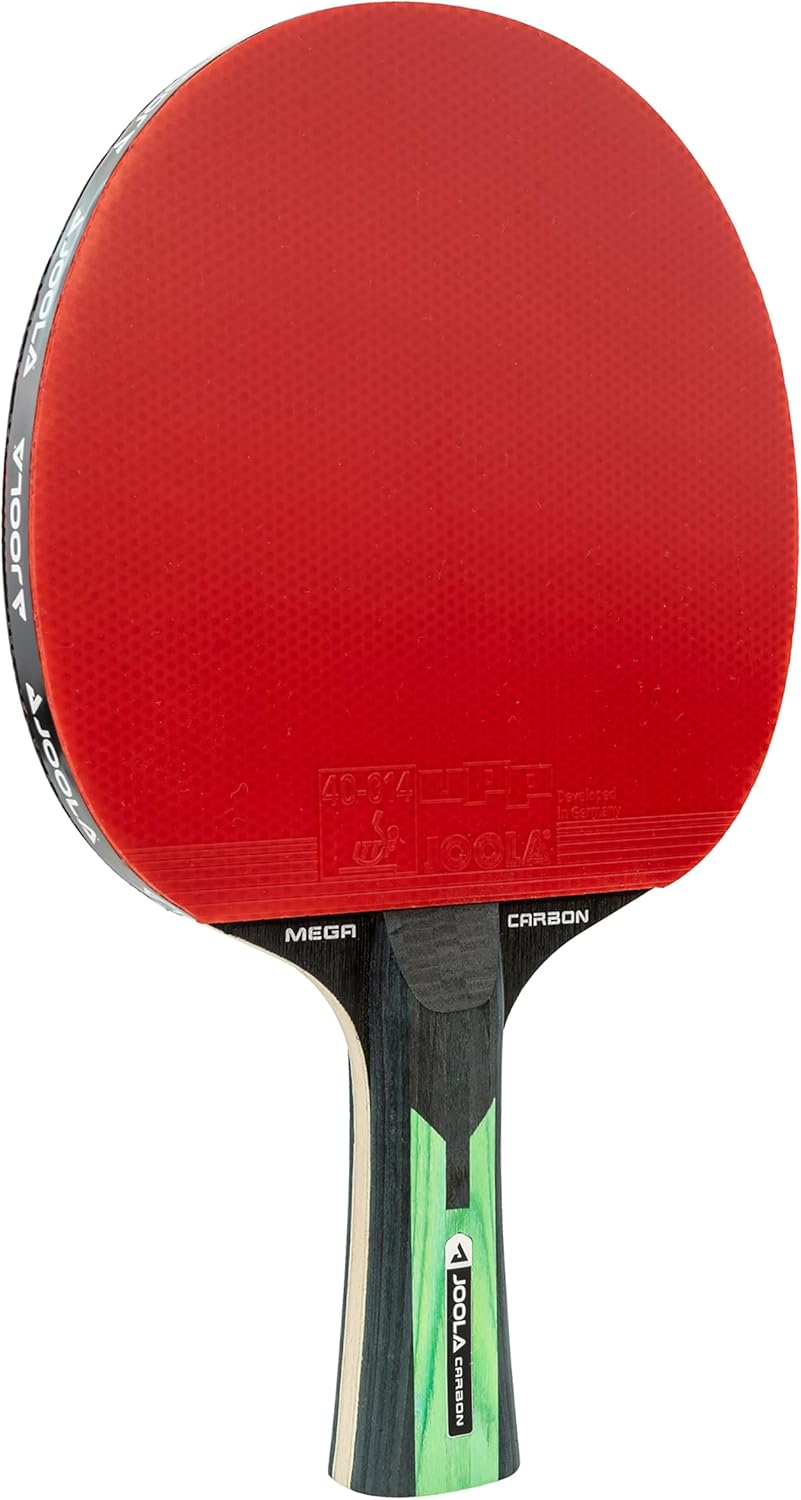 Les raquettes de tennis de table professionnelles JOOLA approuvées par l'ITTF INFINITY CARBON, MEGA CARBON et ROSSI CARBON pour les joueurs avancés et les compétitions MEGA CARBON Unique