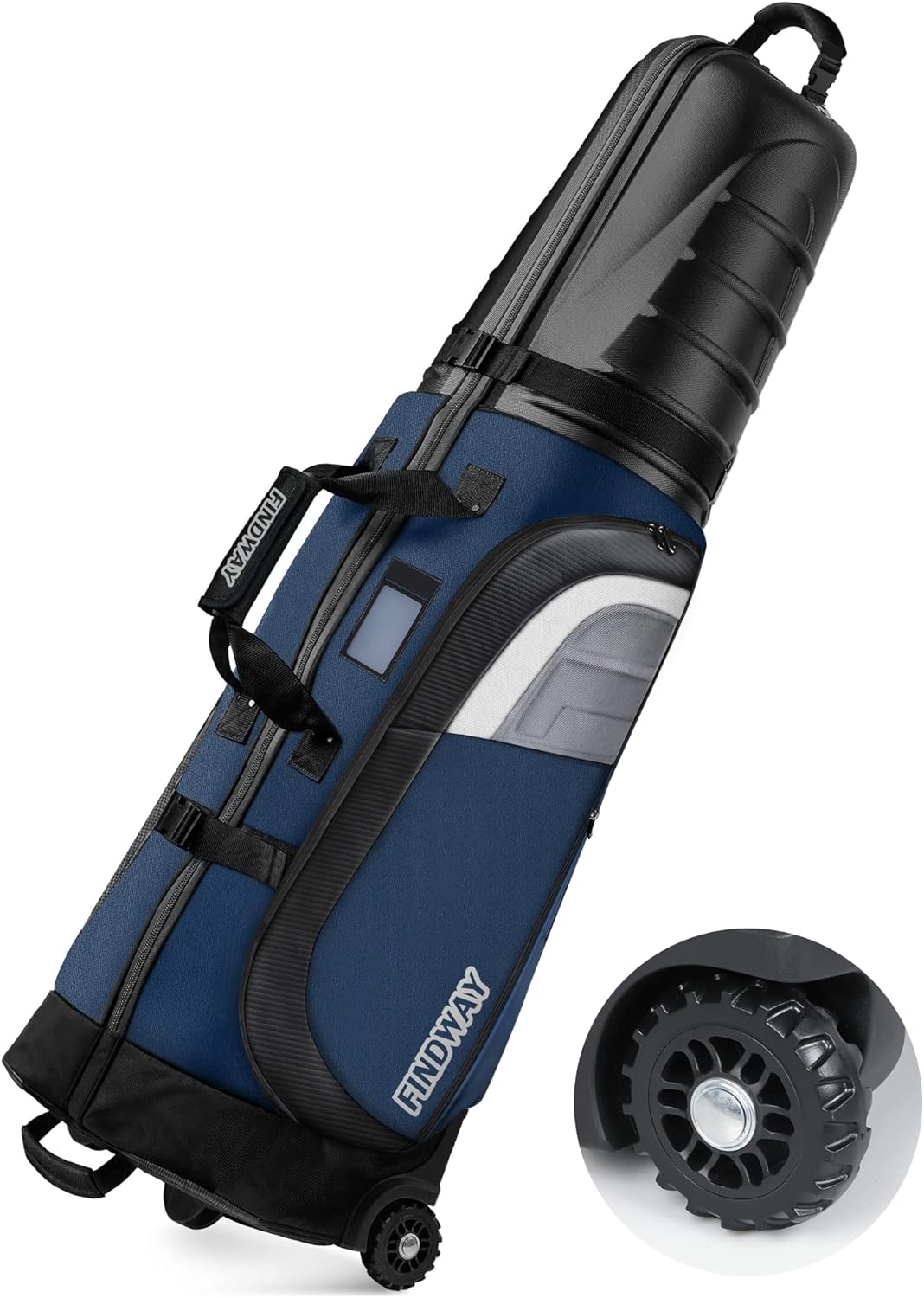 Sac de Voyage pour Clubs de Golf Findway avec Roues, en Tissu Oxford 1680D Résistant à l'eau, Coque Rigide en ABS, Durable et étanche, Idéal pour Les Voyages et Les Vols de Golf pour Hommes et Femmes Bleu