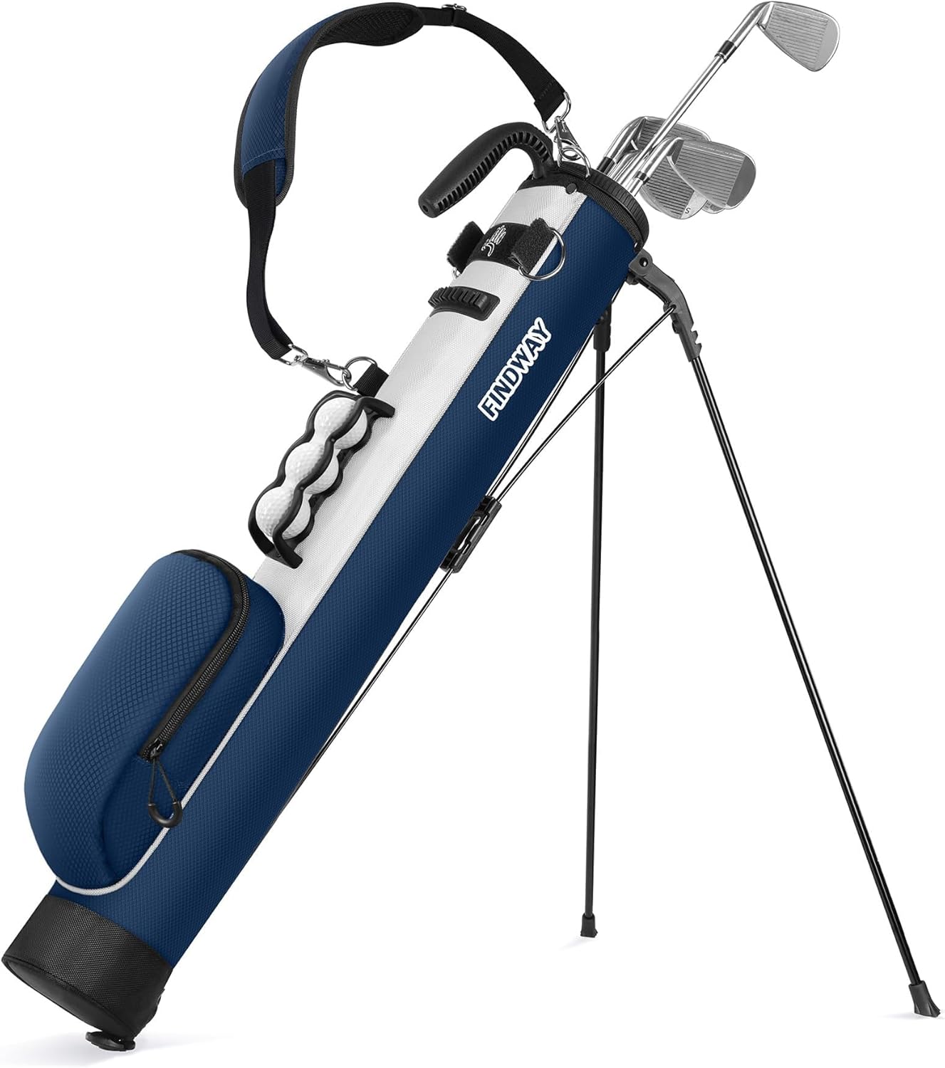 Findway Sac de Golf Léger à Pied avec Sangle, Facile à Porter et Durable pour Le Parcours de Practice, Le par 3 et Les Parcours Exécutifs, 31,5 Pouces de Hauteur A1-BU