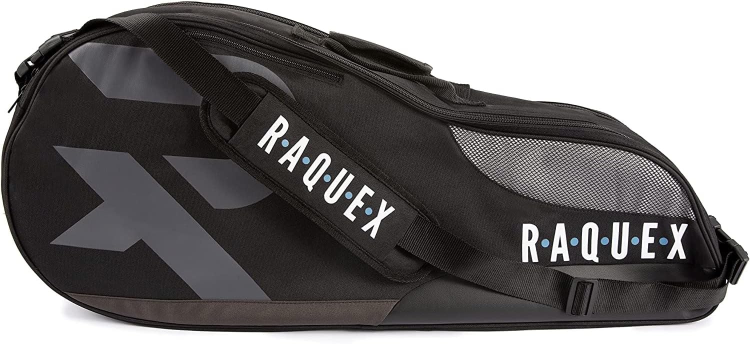 Sac de Tennis - Sac à Raquettes pour Tennis, de Badminton et de Squash - Bleu, Noir ou Magenta - Sac de Badminton, Peut Contenir jusqu'à 6 Raquettes + Accessoires + Baskets