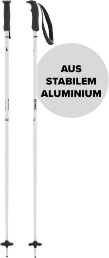 ATOMIC, Femme 1 Paire de Bâtons de Ski Alpin/Hors-Piste pour Débutantes, Longueur 120 cm Blanc (Weiß)
