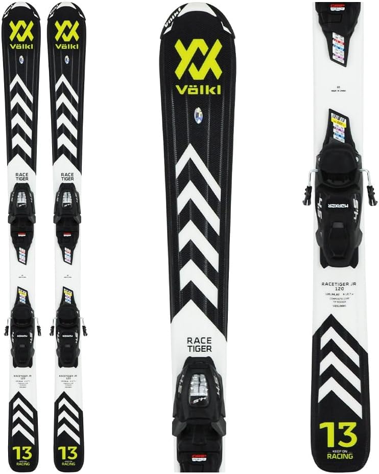 Völkl Racetiger JR + VMOTION Skis pour enfant 23/24 Noir/vert Taille 100