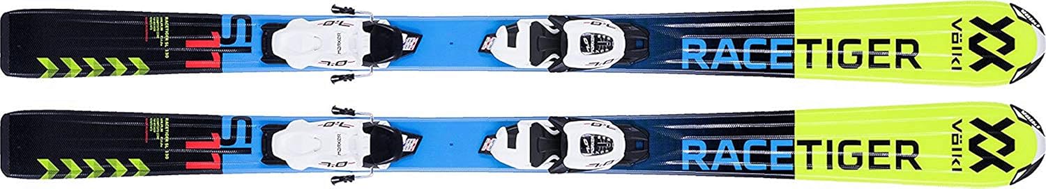 Völkl Skis Piste Junior Racetiger avec Fixations Jaune Enfants