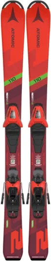 ATOMIC PM Redster J2 100 Ski pour Enfants de 5 à 8 Ans - Skis pour Enfants de 100 cm - avec Fixation avec préréglage - Ski Rouge avec Fixation C 5 GW 110 cm
