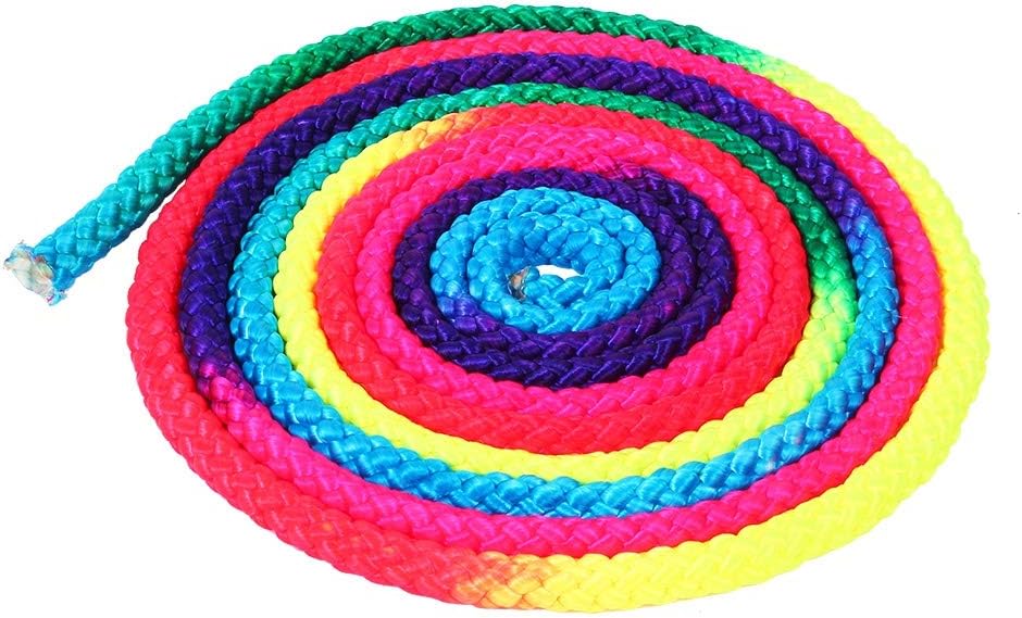 Corde De Gymnastique Rythmique De Couleur Arc-en-ciel De Qualité Supérieure – Corde D'entraînement Artistique De Compétition Solide Pour des Performances Améliorées Et des Mouvements De Précisi