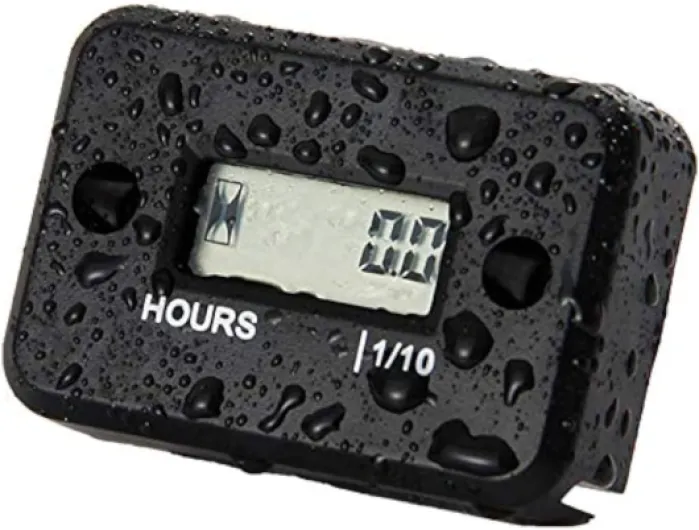 NR-HM006 Compteur horaire étanche pour moto, motocross, motoneige Noir