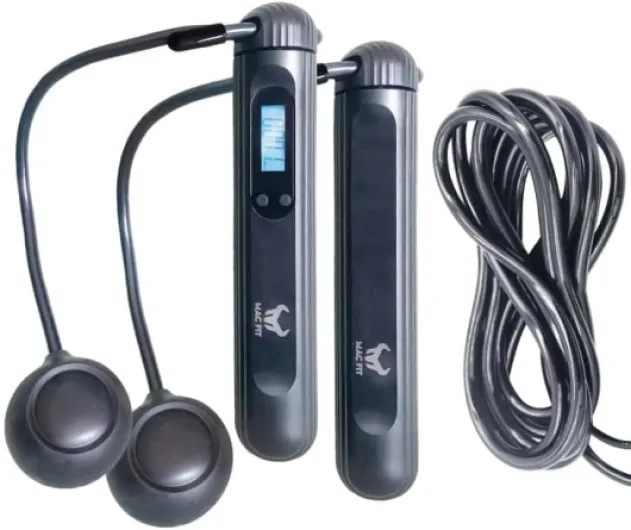 Corde À Sauter Hybride sans Fil, avec Compteur Digital Intégré – Cardio, Explosivité, Perte de Poids – Compacte, Légère, Réglable – Entraînement HIIT, Fitness, Musculation, Boxe