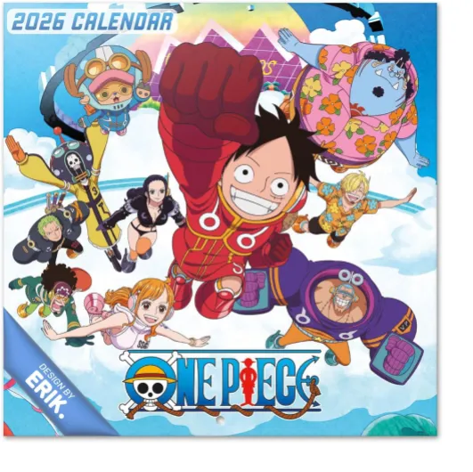 Calendrier Mural 2026 One Piece - Calendrier Mensuel 2026-30x60cm - De Janvier à Décembre