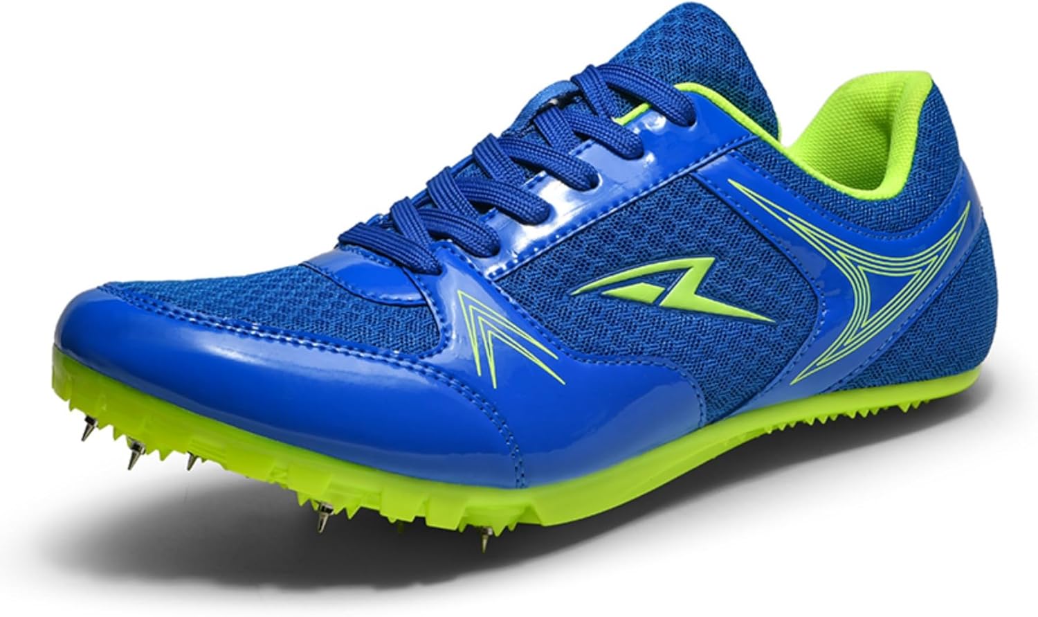 Chaussures d'athlétisme pour Hommes et Jeunes Chaussures de Sprint antidérapantes Chaussures d'athlétisme Unisexes Chaussures de Course Respirantes Chaussures d'entraînement Bleu 6 39 EU