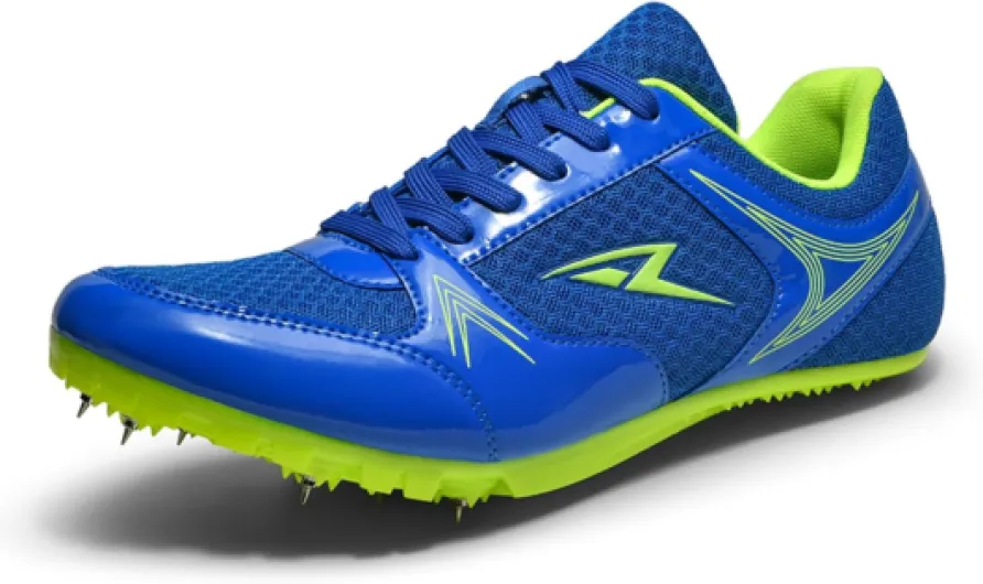 Chaussures d'athlétisme pour Hommes et Jeunes Chaussures de Sprint antidérapantes Chaussures d'athlétisme Unisexes Chaussures de Course Respirantes Chaussures d'entraînement Bleu 6 39 EU