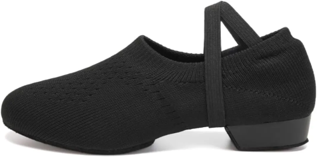 Chaussures de Pratique de Danse Latine Femmes Bout Fermé Salsa Bachata Chaussures de Danse D'entraîne Noir 36.5 EU