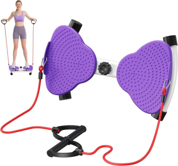 Torsion Disque de Taille, Twist Waist Disc Board avec cordon de serrage, équipement de fitness pour la maison,Appareil de torsion de la taille avec résistance réglable et fonction de massage