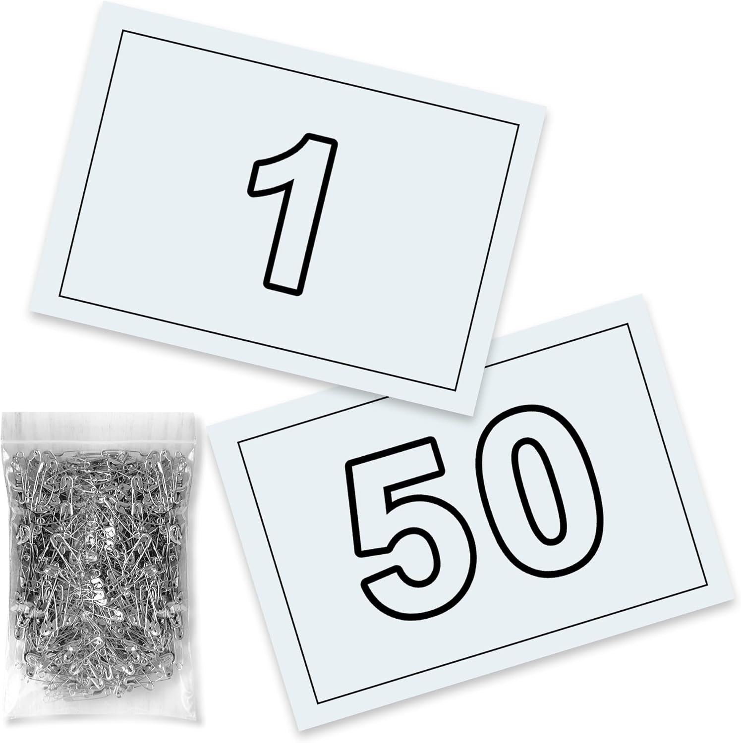 Dossard Course à Pied - Dossard Enfant et Adultes - Papier Pretex 90g A5 (21x15 cm) - avec Épingles de Sécurité - Haute Visibilité - Running et Athlétisme 1 - 50