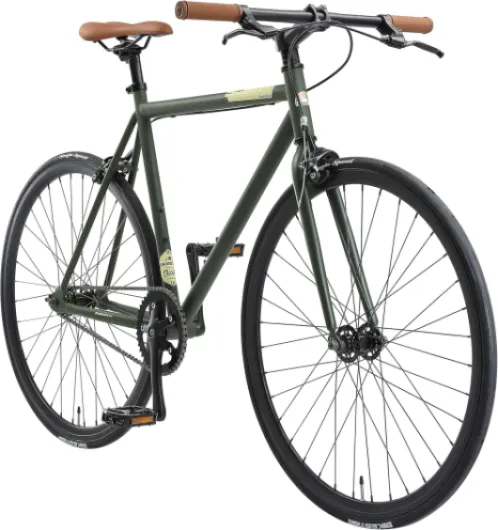 Vélo de Route VTC 28 Pouces CTB - Vélo Urbain Fixie Single Speed Cadre 53 cm Vert