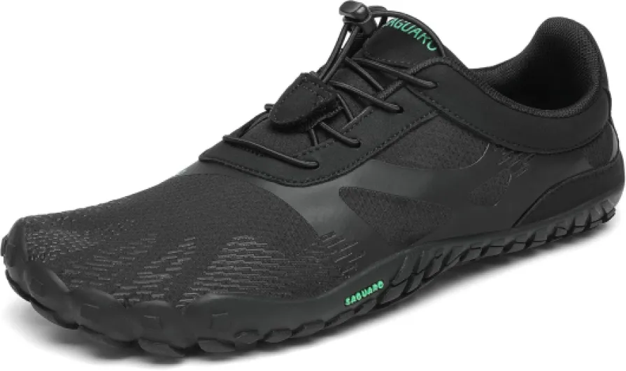 Unisexe Chaussures Minimaliste Fitness Jogging Chaussures de Multisports Gym Trail Randonnée, Indoor & Outdoor 39 EU Noir