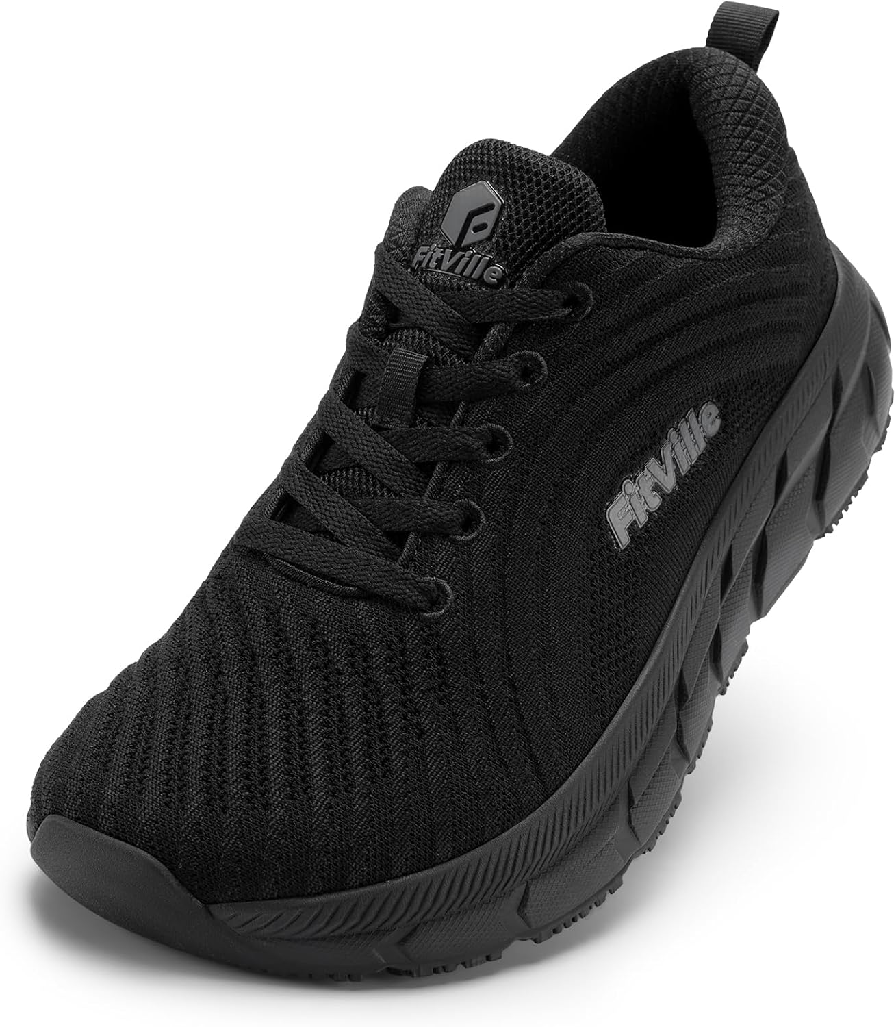 Chaussures de Running Homme Extra Larges Baskets Légères Jogging Sport Respirantes Chaussure de Marche pour Intérieur Extérieur Noir 46 EU Large