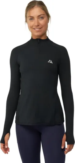 T-Shirt de Sport Manches Longues Femme, Léger & Respirant, Ultra Stretch, Running M Noir