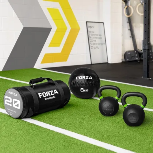 FORZA Équipement d’Entraînement de HYROX pour Hommes - Kit d'Entraînement Fonctionnel avec Kettlebells, Sac Lesté et Wall Ball - HYROX et Renforcement Musculaire Ensemble de Poids Standard