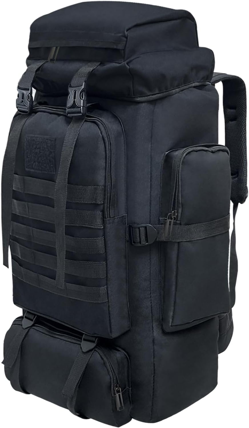 Randonnée sac à dos, 80l Camping sac à dos, étanche grand sac à dos pour les sports de plein air Sac à dos quotidien molle pour hommes sac à dos pour femmes Noir