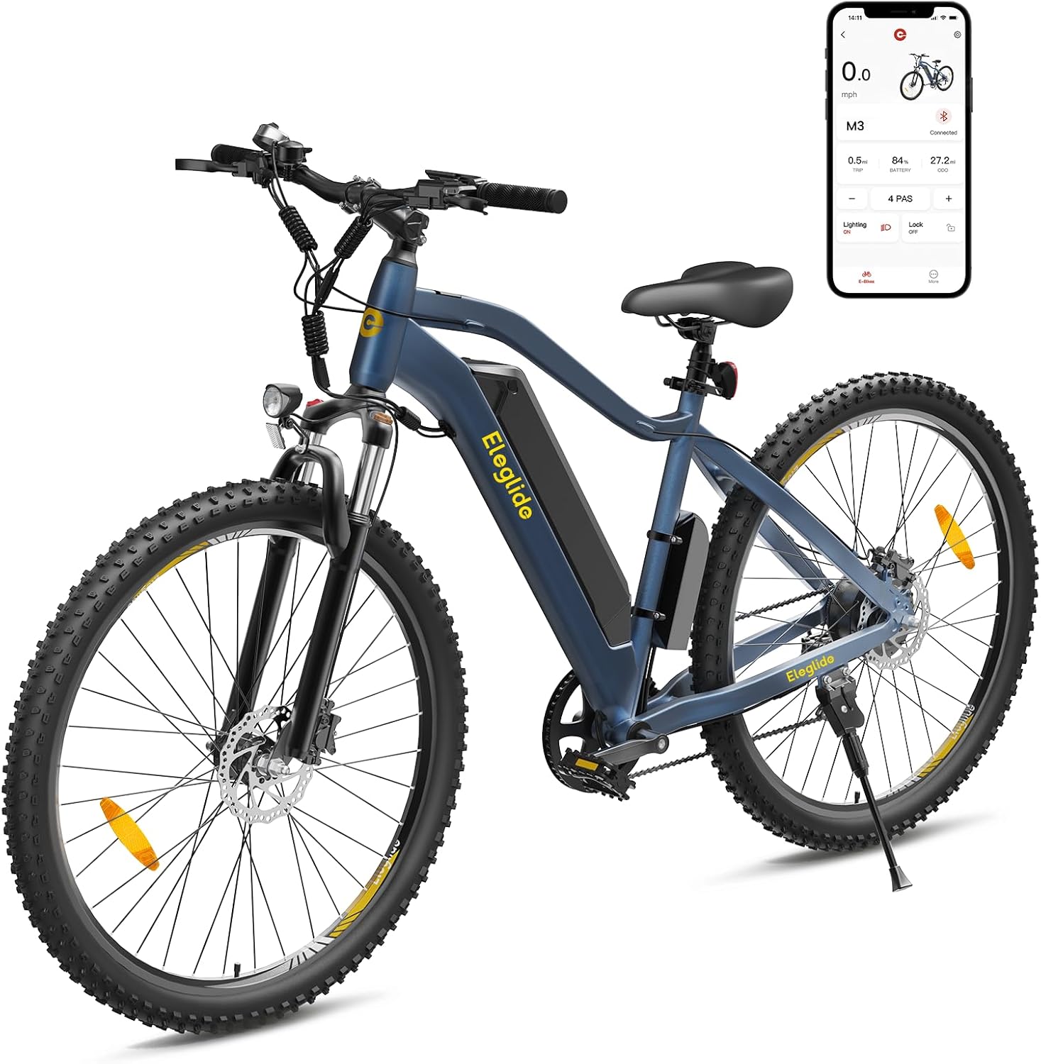 Mopride 3 Vélo Électrique Tout Terrain Adultes, Batterie 576Wh Autonomie 120KM, Freins à Disque Hydrauliques, 29" VTT Electrique Homme Femme avec Écran LCD, Vélo Électrique en Montagne