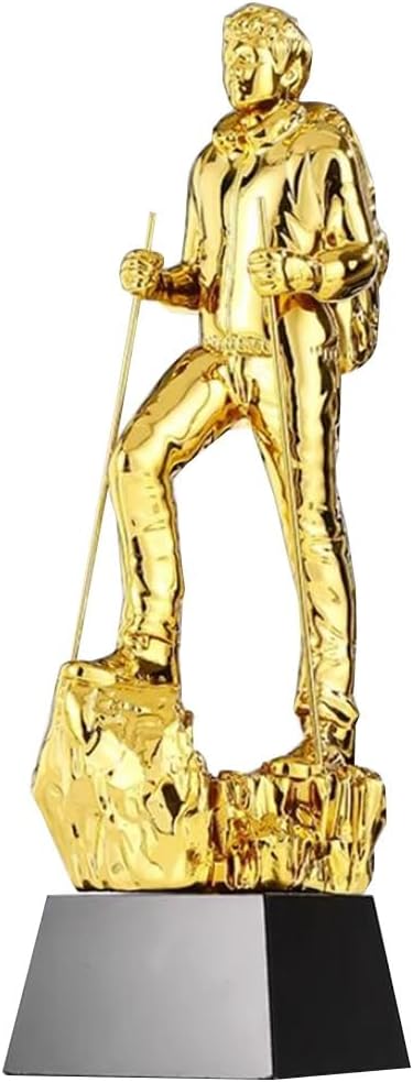 Trophées Trophée Randonnée Alpinisme Trophée du Championnat De Compétition De Cross-Country d'escalade en Plein Air Trophée d'honneur De L'alpiniste Coupes (Color : Gold, S : 8 * 28cm) 8*28cm Gold
