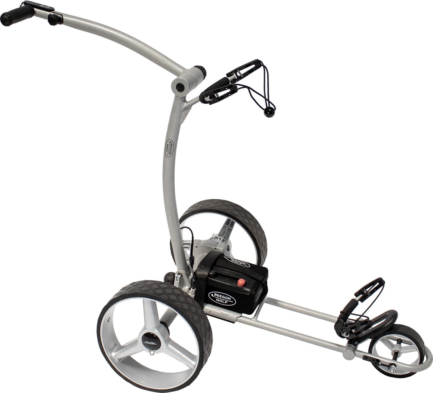 Chariot de Golf électrique GT-X400 Pro Gris Argenté avec Batterie Lithium 18 Ah
