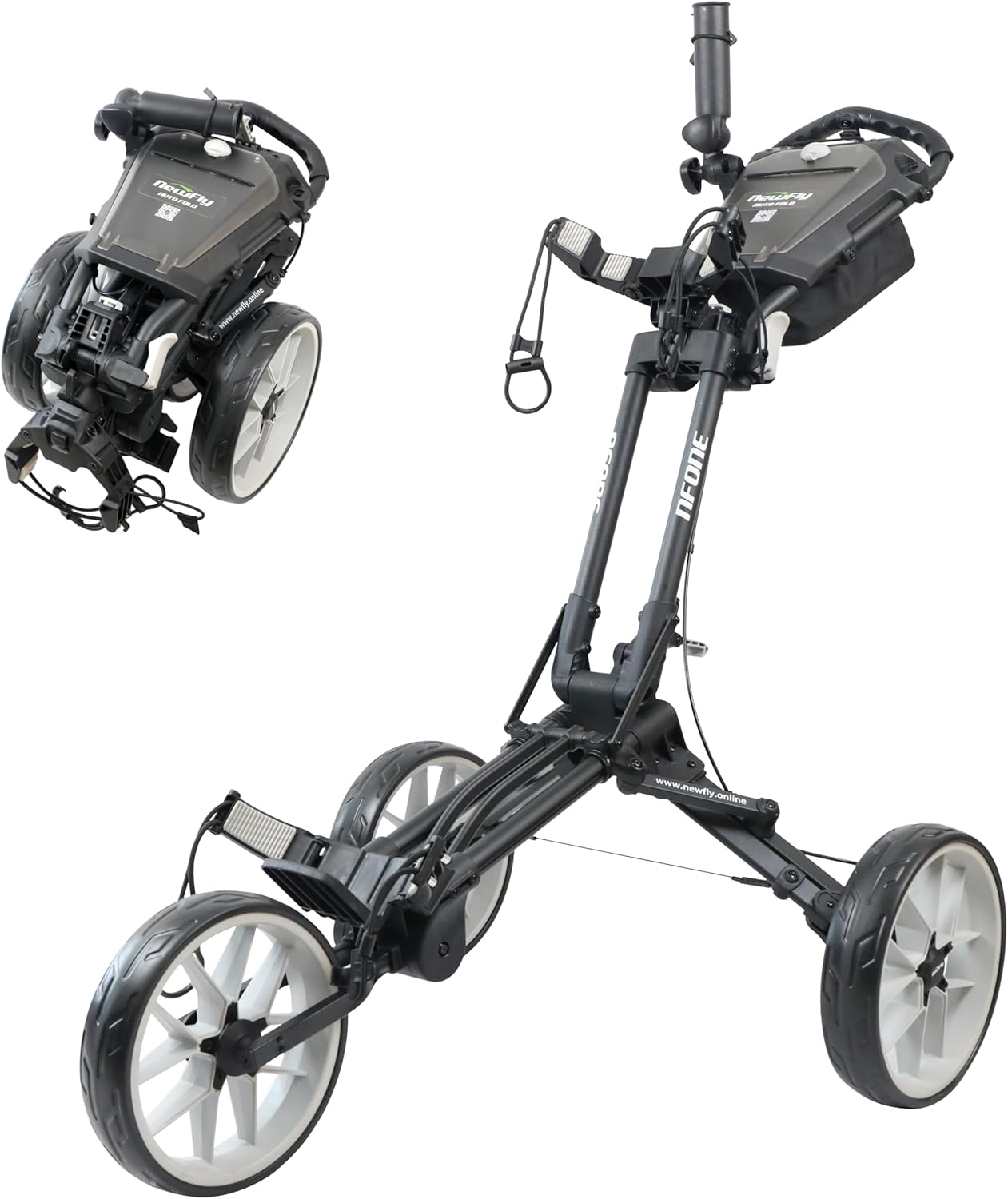 Newfly Chariot de Golf à Trois Roues Compact Ultra - léger Taille Pliante Minimale