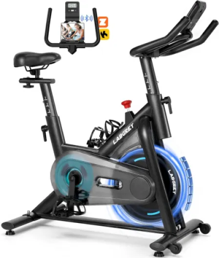 Vélo d'Appartement, Vélo de Fitness d'Exercice d'Intérieur Silencieux avec Écran LCD, Guidon et Siège Réglables, Résistance Ajustable pour l'Entraînement Cardio à la Maison Bleu