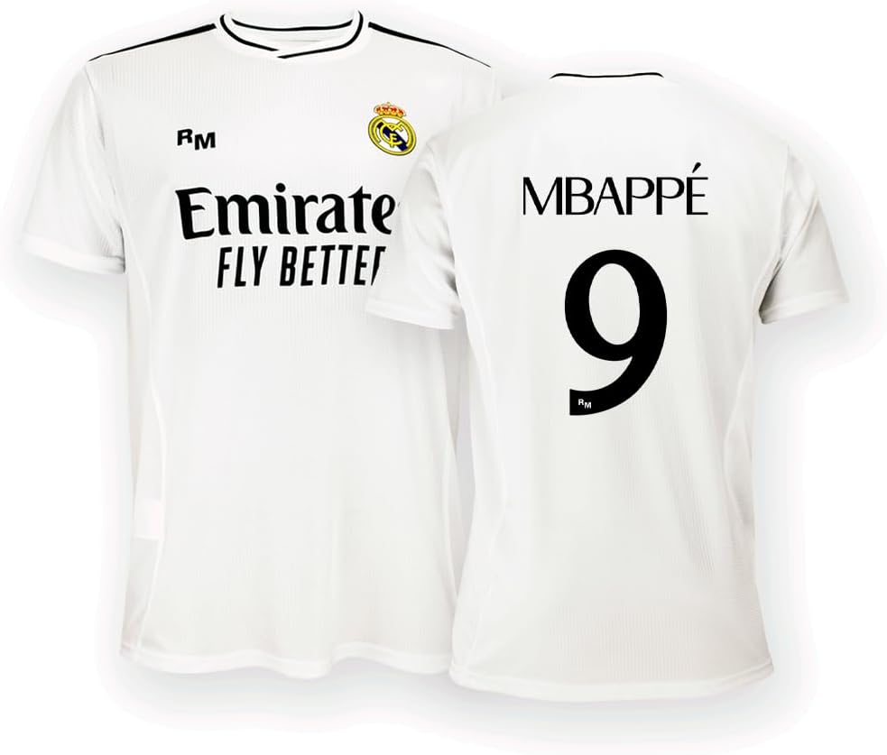 Real Madrid Maillot Domicile Saison 24/25 Tricot Mixte (Lot de 1) 14 ans Mbappé