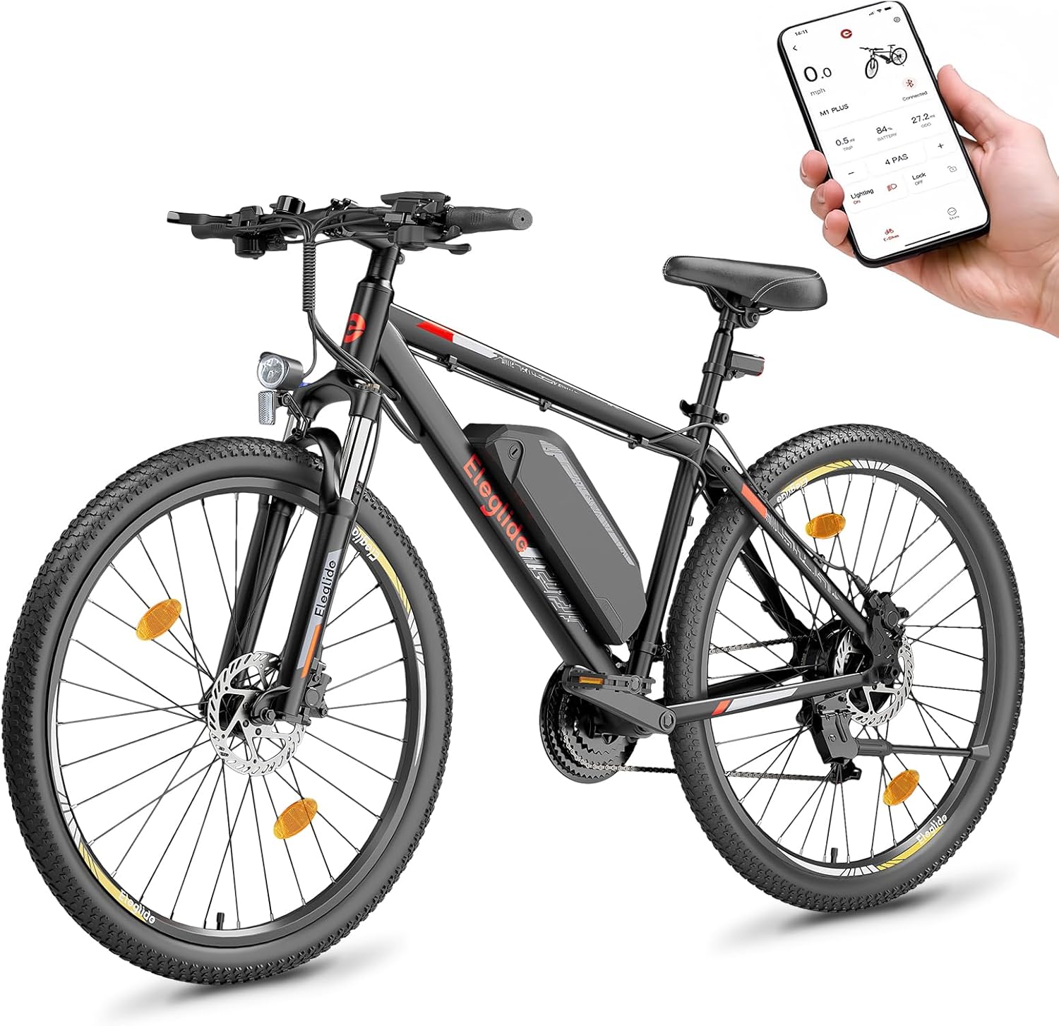 Mopride 2 Vélo électrique Homme Femme, VTT électrique 27.5''/29", Vélo Électrique en Montagne pour Adulte, Batterie Amovible 36V 15.6Ah, 21 Vitesses, Autonomie 130km 27.5 Pouces