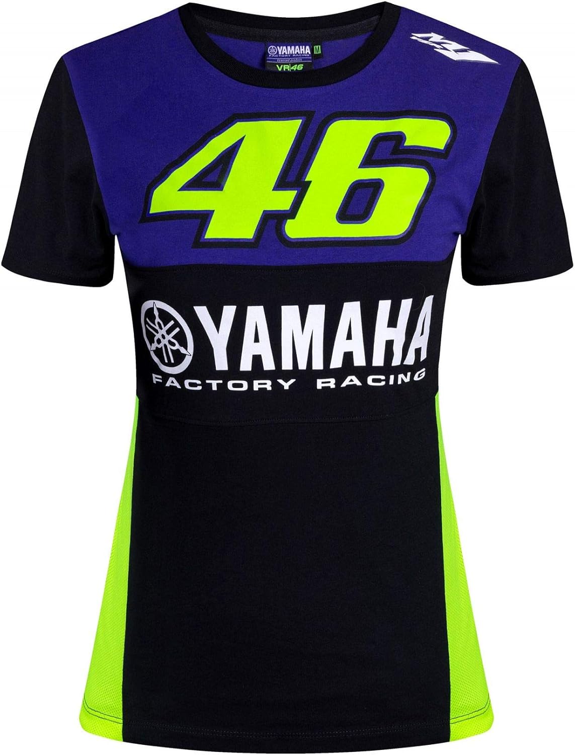 Femme Yamaha Dual Racing T shirt, Bleu Royal., XS EU