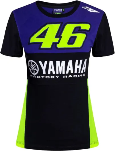 Femme Yamaha Dual Racing T shirt, Bleu Royal., XS EU