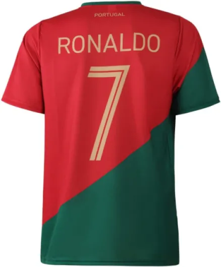 Maillot de Foot Portugal Domicile - Enfant et Adulte XXL Rouge