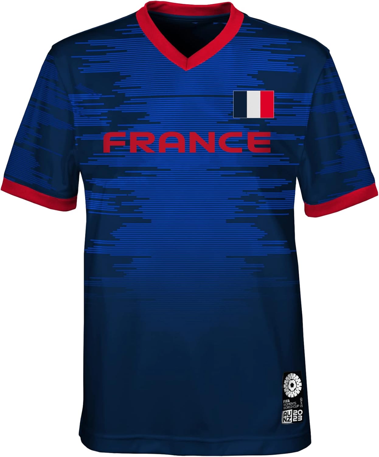 Official 2023 FIFA Femmes Football World Cup Adult Team Shirt France T-Shirt Mixte (Lot de 1) XXL Bleu
